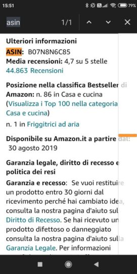 Trovare ASIN Amazon