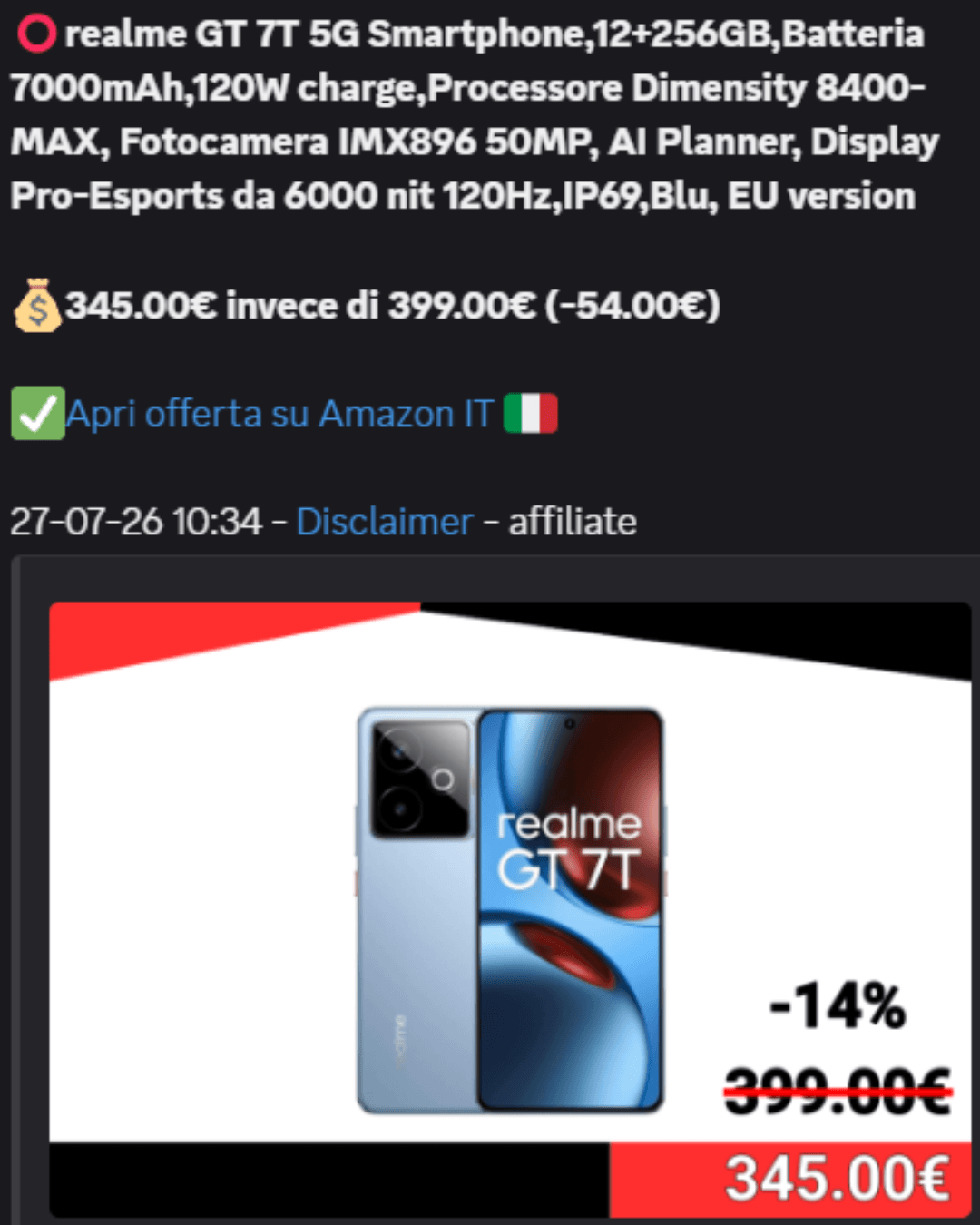 Anteprima post Discord TrackerBot