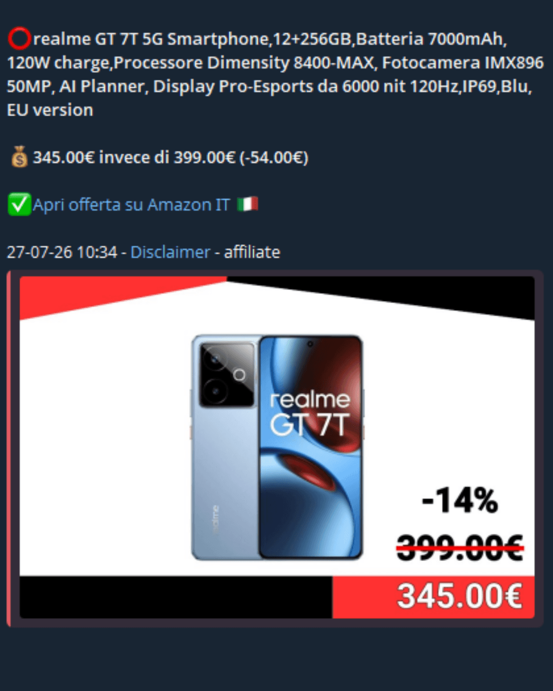 Anteprima post Telegram TrackerBot